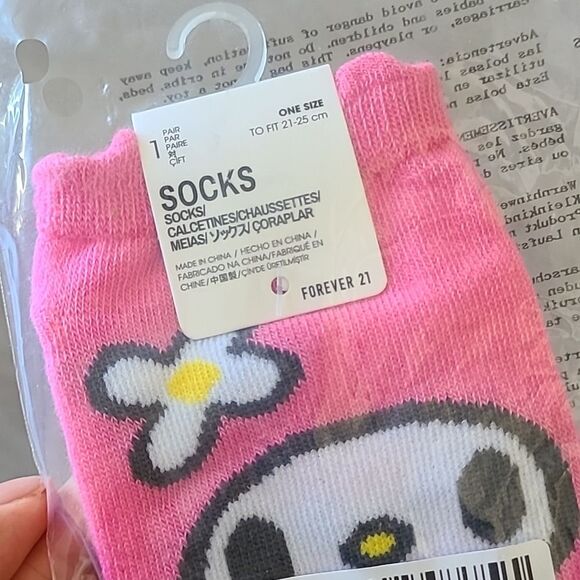 NWT Hello Kitty & My Melody Socks & House Plush Slippers Set Purple Pink Sanrio - Picture 3 of 7